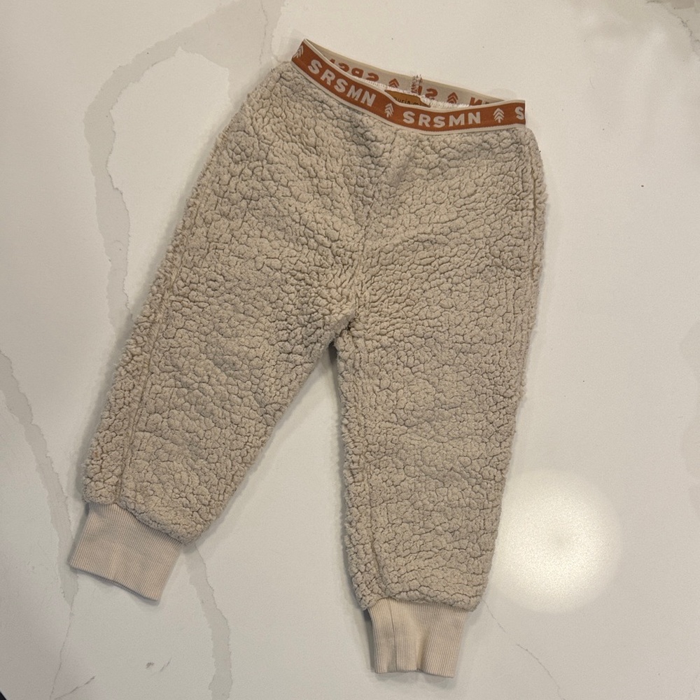Souris Mini Kids Fleece Pants - Cream